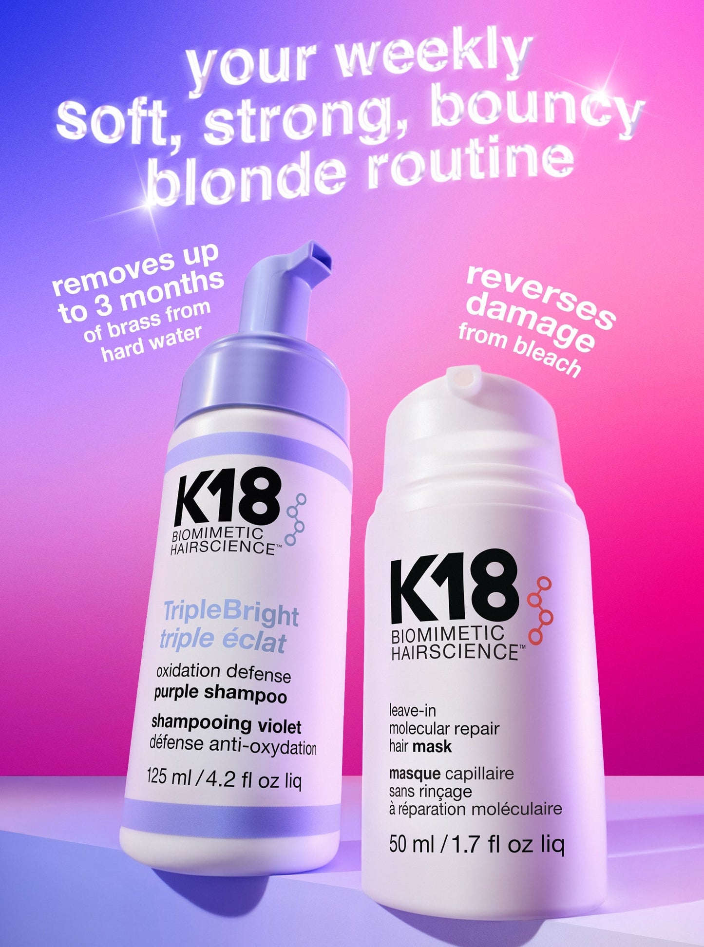 TripleBright oxidation defense purple shampoo